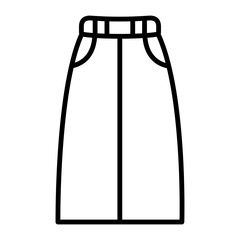 Long jeans skirt with 2 pockets and belt hook