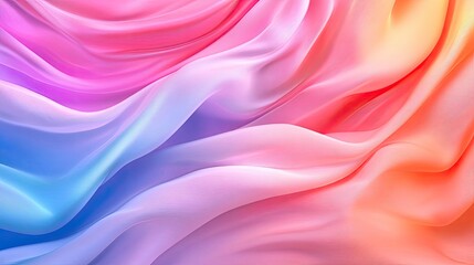 Obraz premium Soft Abstract Fabric Flowing with Pastel Colors and Gentle Waves