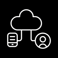 Hybrid Cloud Vector Icon