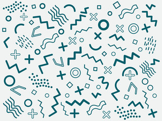 Geomitric Graphic Element Collections Vector Isolated in White Background