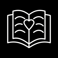 Love story book Vector Icon