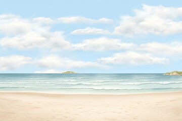 Fototapeta premium Painting of beach outdoors horizon nature.