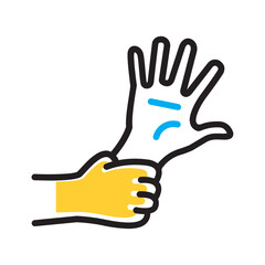 Obraz premium Vector multi color icon for Non violence