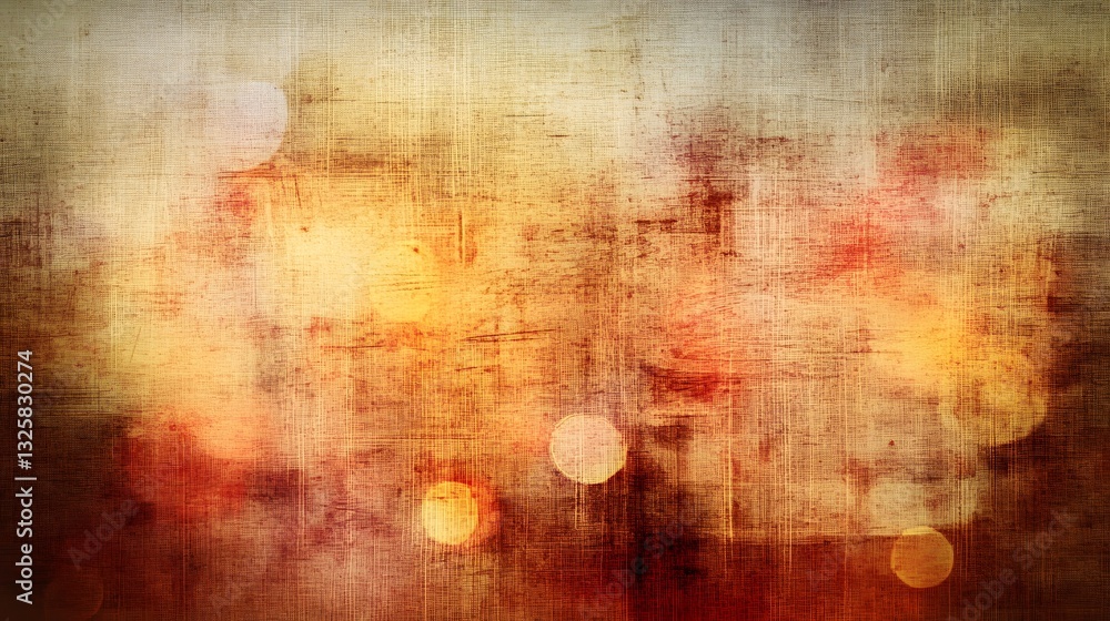 Poster an abstract background with warm colors and bokeh effects present