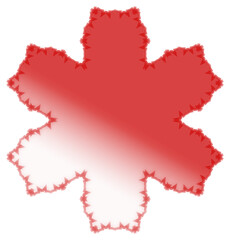 abstract red cross with gradient