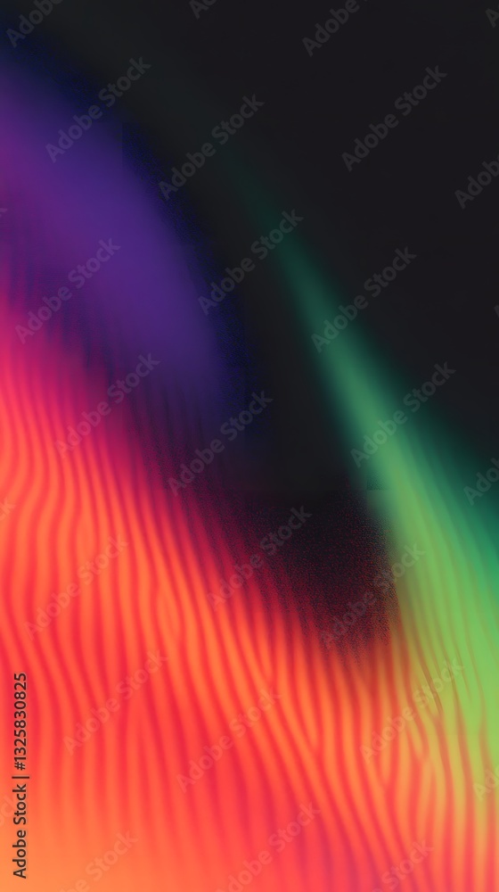 Poster abstract image showing blended and curved gradients of colors