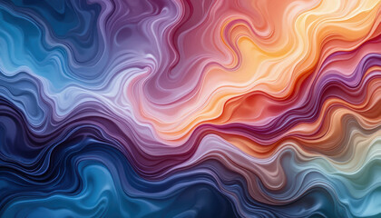 Fototapeta premium Fluid abstract design with vibrant colors and smooth waves