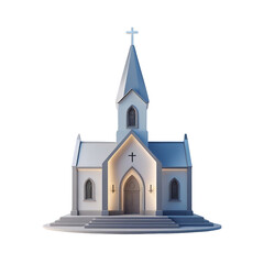 Fototapeta premium Elegant 3D Cathedral: Architectural Design for Grand Religious and Spiritual Buildings