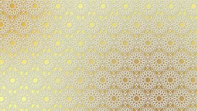 Loopable golden arabic pattern animation