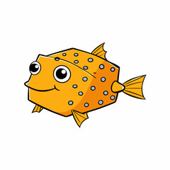 boxfish vector illustration