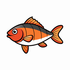 bream fish on a white background