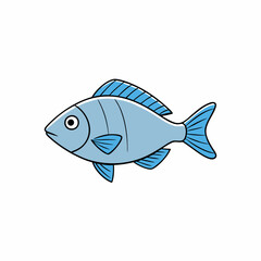 vector illustration of a chromes fish