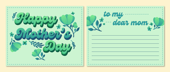 Mother's day greeting card design