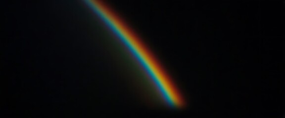 Blurred rainbow refraction overlay effect. Light lens prism effect on black background. Holographic reflection, crystal flare leak shadow overlay. photo, beam, blur, bokeh, colourful, 945