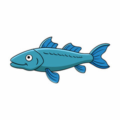 coelacanth fish on a white background