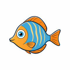 vector illustration of a discus fish
