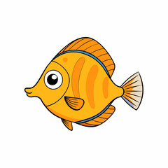 vector illustration of a discus fish