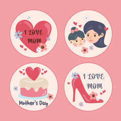 Labels collection for mothers day