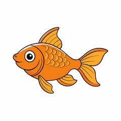 goldfish isolated on white