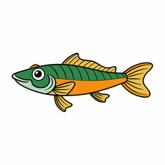 vector illustration of a gudgeon fish