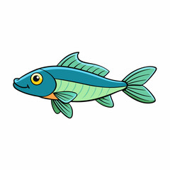 vector illustration of a gudgeon fish