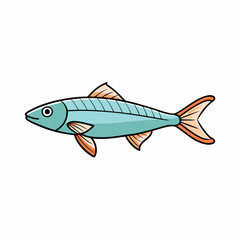 vector illustration of a gudgeon fish