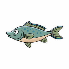 halibut fish on a white background