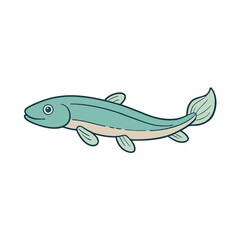 illustration of a lungfish