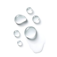 Transparent Liquid Droplets on Smooth Skin for Beauty and Wellness Product Advertising