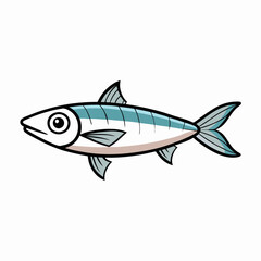 sardine fish isolated on white