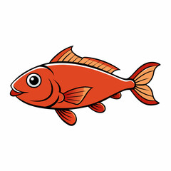 snapper fish on white background