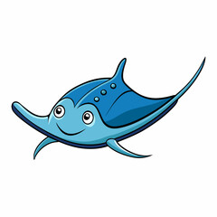 vector illustration of a stingray fish