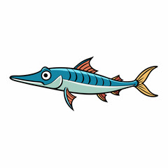 wahoo fish on a white background