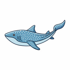 vector illustration of a whale shark fish