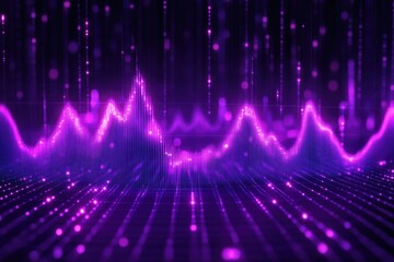 Engaging 3D illustration showcases market trend analysis with futuristic charts, smooth data lines, and vibrant colors representing statistical movements.