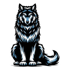 Fototapeta premium Wolf vector and illustrations.