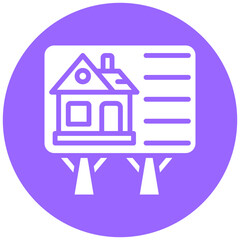 Vector Design House Billboard Icon Style
