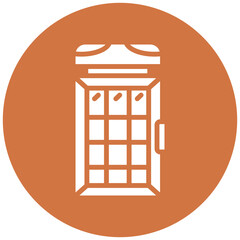 Vector Design Phone Booth Icon Style