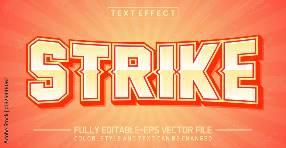 Poster strike font text effect editable