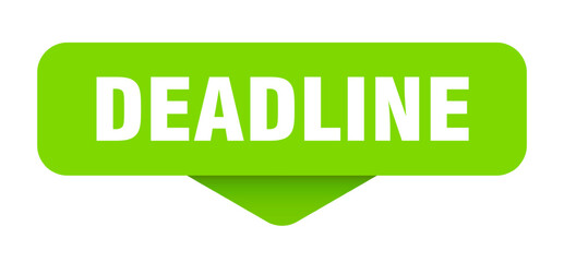 deadline sticker. deadline sign on transparent background