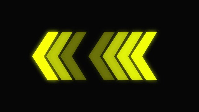 Arrow Loop Animation direction concept. arrow loading icon concept animation black background,