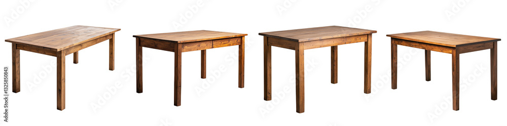 Poster minimalist and modern wooden tables in various sizes and designs perfect for versatile use in home o