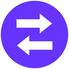 Vector Design Opposite Arrow Icon Style