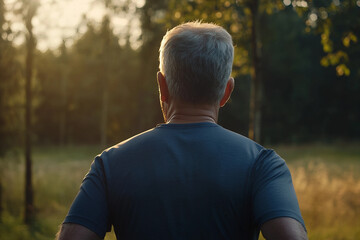 Obraz premium Senior Woman Man Couple Friends Enjoying Outdoor Exercise in Nature for Active and Healthy Retirement Lifestyle, Generative AI