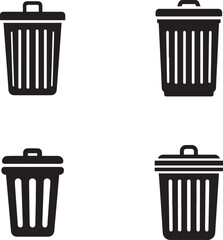 Trash Can Silhouette Collection