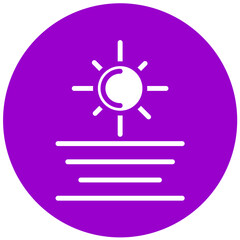 Vector Design Sunset Icon Style