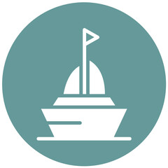 Fototapeta premium Vector Design Sailboat Icon Style