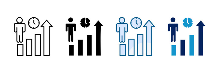 Efficiency Icon Set Multiple Style Collection