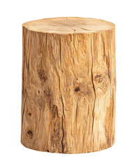 isolated transparent Background. natural wooden tree stump with rustic texture, showcasing its raw beauty and organic charm