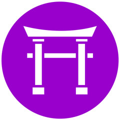 Vector Design Torii Gate Icon Style